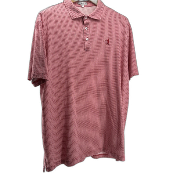 Peter Millar Other - Peter Millar Men’s Golf Polo XL  Rn100308 Red/white Geo Print